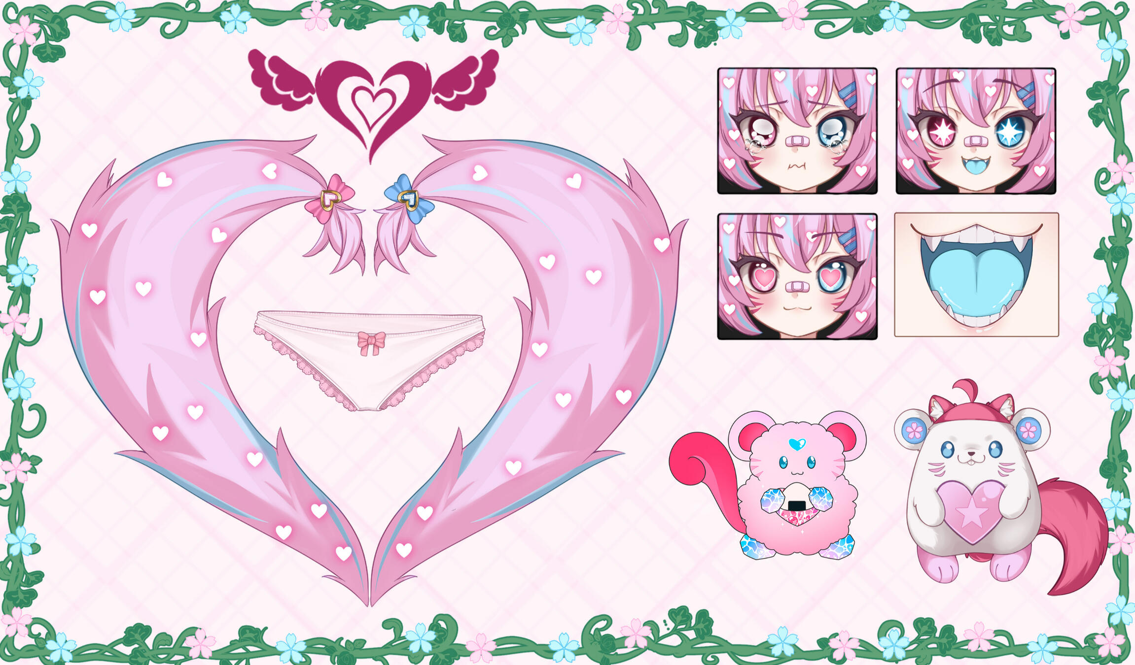 Tails, tatoo, pantsu, expressions, Hamikis & Hamty